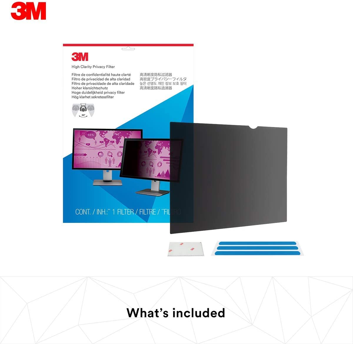 3M High Clarity Filter for 21.5" Apple iMac - Display privacy filter - 21.5" wide - black - for Apple iMac (21.5 in) - Image 2