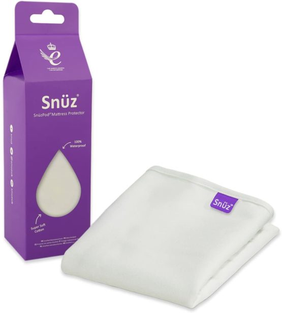 SnüzPod3 Waterproof Mattress Protector 44 x 80cm – 100% Waterproof with Moisture-Wicking Cotton Surface