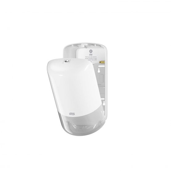 Tork 558000 Mini Centrefeed Dispenser M1 / Paper Dispenser Suitable for Tork Mini Basic Paper, Mini Wiping Paper (Plus), M1 rolls / Paper Towel Dispenser Wall Mounted / Elevation Design White - Image 2