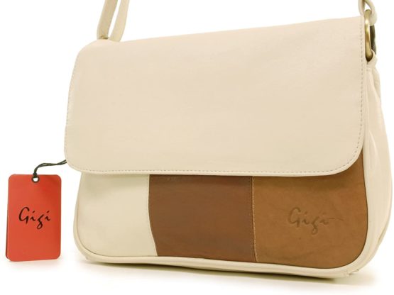 GIGI - Women's Leather Flap Over Cross Body Handbag - Shoulder Bag with Long Adjustable Strap - OTH1008 - Image 3