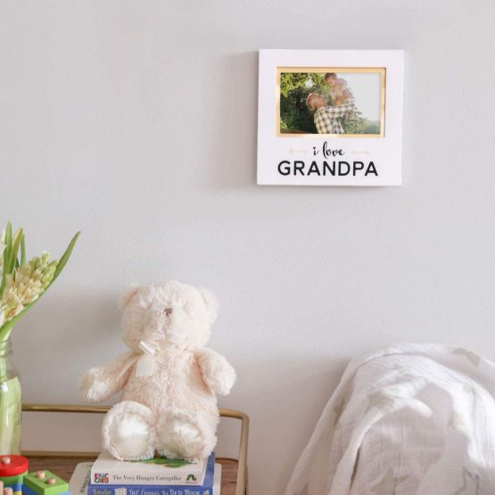 Pearhead Sentiment 'I Love Grandpa' Keepsake Photo Frame, White - Image 3