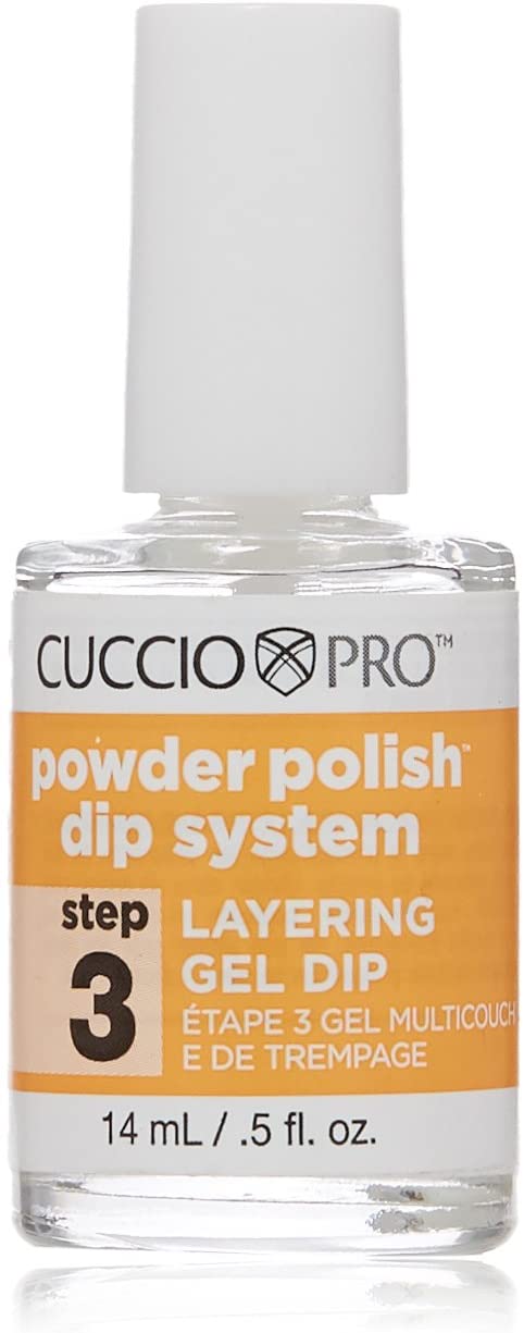 Cuccio Powder Polish Dip System Step 3 Layering Gel, Clear, 14 ml (Pack of 1)