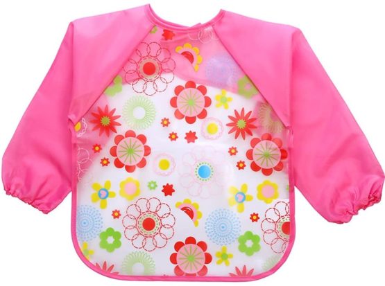 Fascigirl Baby Bibs with Sleeves,4PCS Unisex Baby Waterproof Long Sleeve Bib Feeding Bibs Cartoon Animal Drool Bib Art Apron Smock Long Sleeved Bib for Infants Toddlers Boys Girls - Image 4