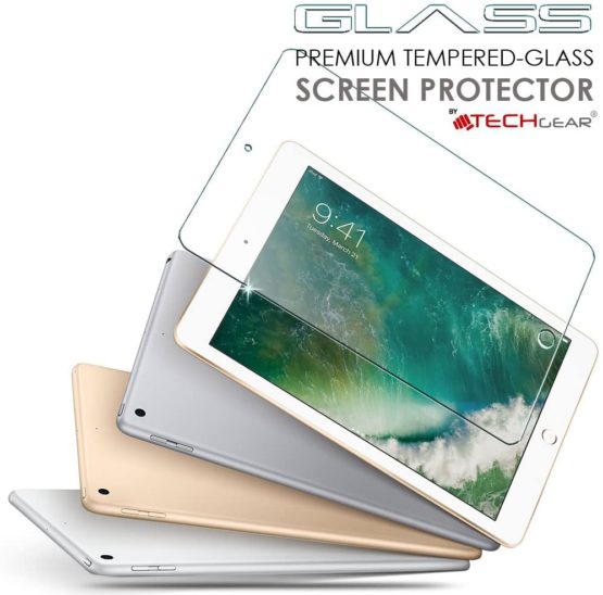 [2 Pack of] TECHGEAR GLASS Edition for iPad 9.7" (2018/2017, 5th & 6th Generation), iPad Air 1, iPad Air 2 Screen Protector, Genuine Tempered Glass Guard Cover - Apple Pencil Compatible - Image 3