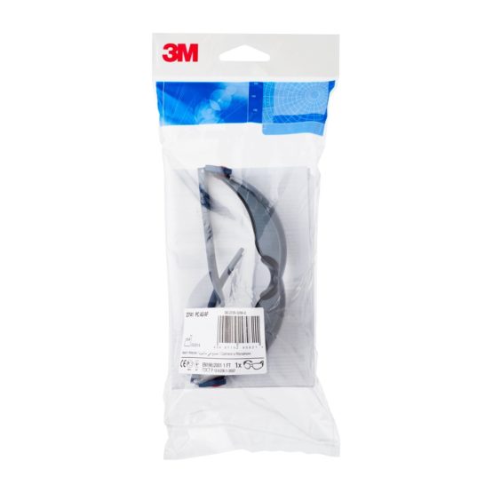 3M Safety Glasses, Anti-Scratch / Anti-Fog, Grey Lens, 2741 - Image 3
