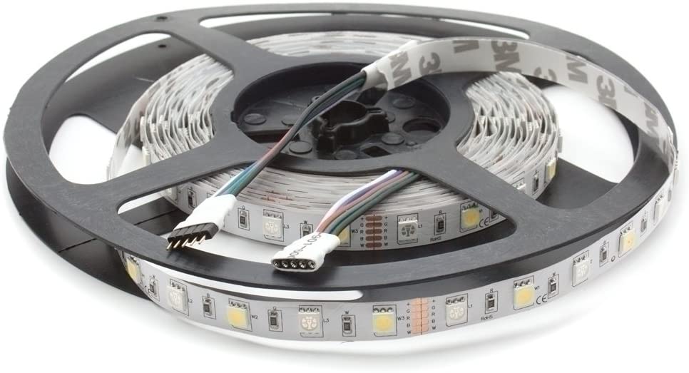 LED RGBW Warm White (3000K) Strips 24 V 500 cm 60 LEDs per m (300 pcs)), IP20