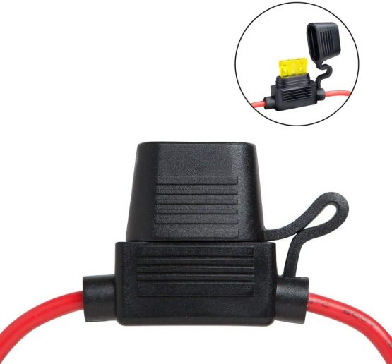 12V Standard Auto Blade Fuses Holder Kit, 6 Mini Car Fuse+5 Inline fuse Holder Box Waterproof