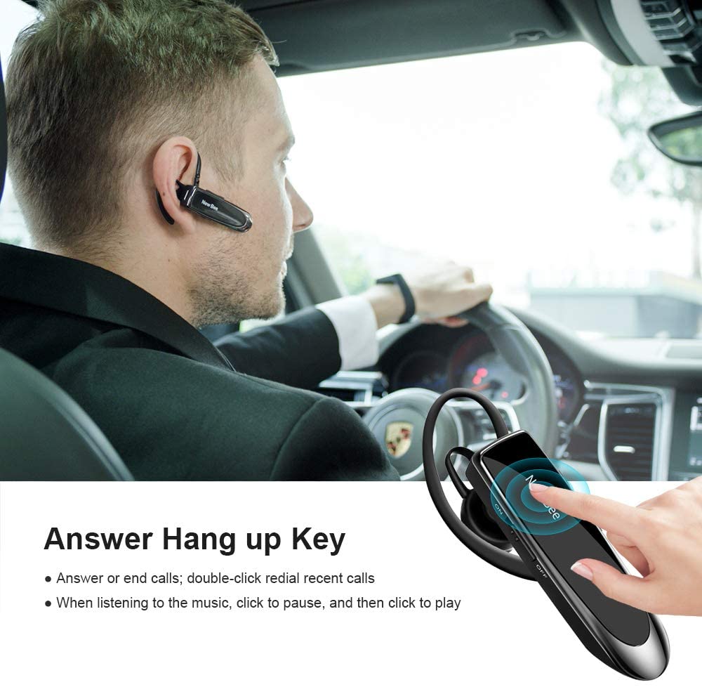 New Bee Bluetooth Earpiece Wireless Bluetooth Headset Handsfree in Ear with Clear Voice Capture Technology Bluetooth In-Ear Headset for iPhone Samsung Huawei HTC Sony - Image 4