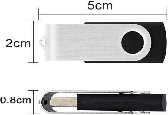 32GB Memory Stick 5Pack EASTBULL USB Flash Drive 32GB Swivel Design Memory Sticks Fold Storage (5 Mixed Color With Lanyard) - Image 4