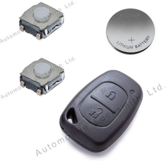 Automobile Locksmith DIY Repair Kit - for Vauxhall Renault Nissan 2 button remote key refurbishment