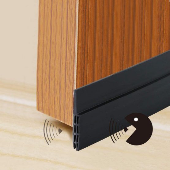 Door Draught Excluder, Door Weather Stripping, Rubber Door Draft Sweep Stopper for Door Soundproof by YOUSHARES （Black） - Image 3