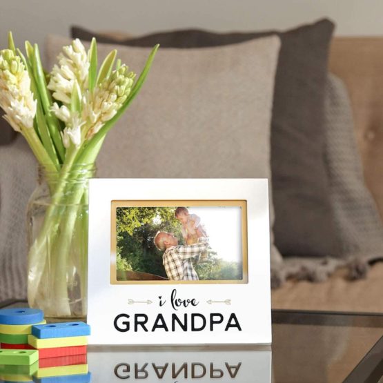 Pearhead Sentiment 'I Love Grandpa' Keepsake Photo Frame, White - Image 2