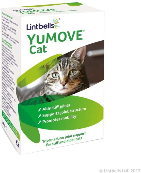 Lintbells | YuMOVE Cat | Hip and Joint Supplement for Stiff Cats, with Glucosamine, Chondroitin, Green Lipped Mussel, All Ages and Breeds | 60 Capsules
