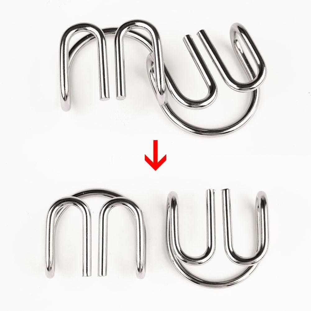 Gifton, Metal Brain Teaser Wire Jigsaw Puzzle, Mind IQ Test Game, Gift for Teen Boy Girl Men Women Adult Birthday Present - Image 2