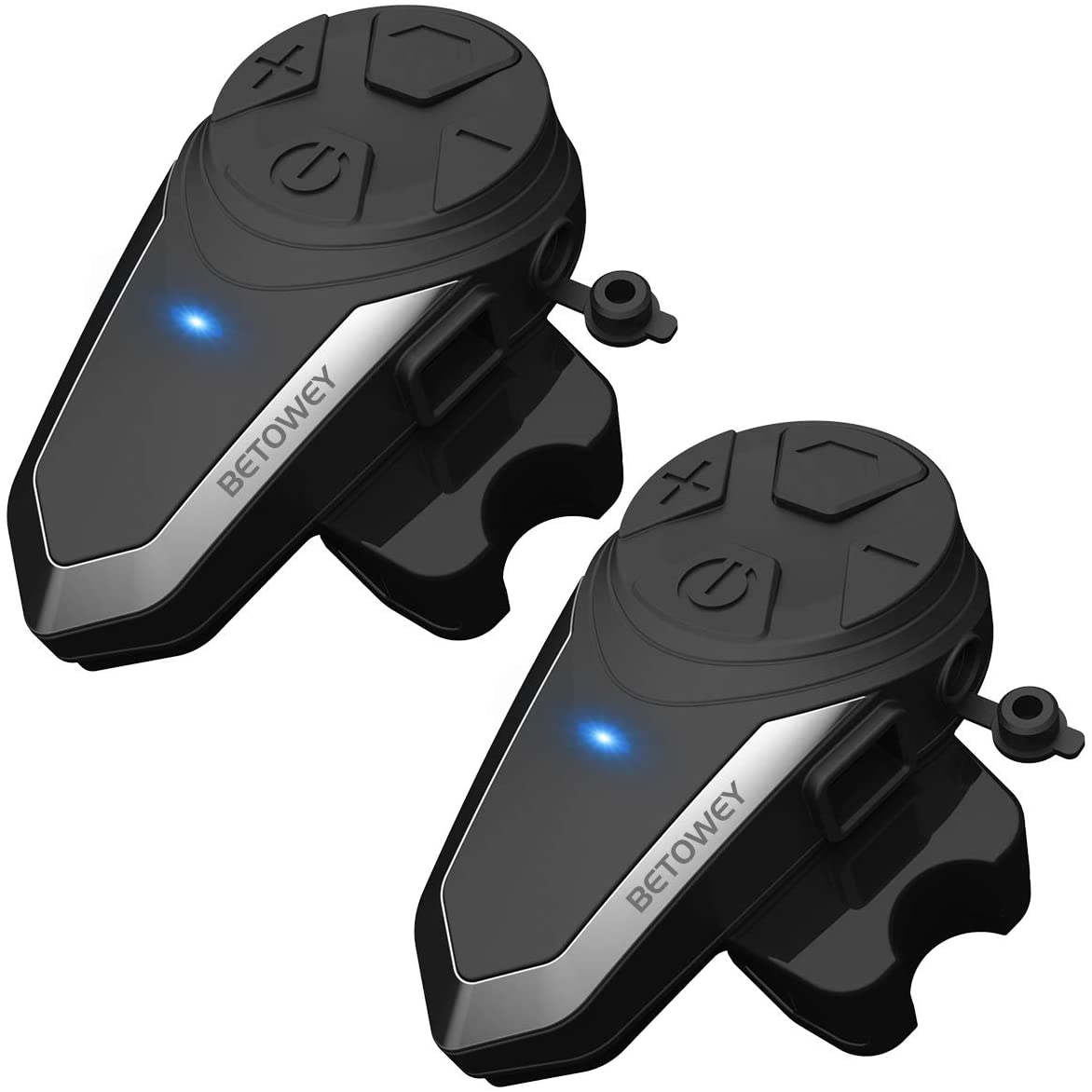 BETOWEY Motorcycle Intercom BT-S3 Motorbike Helmet Bluetooth Headset Communication Systems (Waterproof/Handsfree/Stereo Music/FM Radio/GPS)