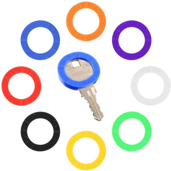 Merriway, Various BH06876 Cap Key Identifier Tag Covers Ring Labels Rubber Keycaps, 64 Pieces Assorted Colours - Image 4