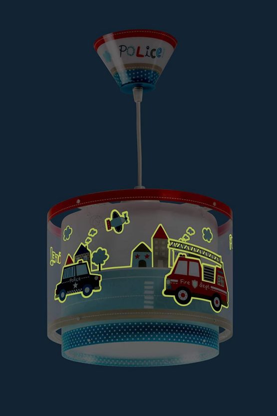 Dalber Hanging lamp Police, Blue, Red, White - Image 4