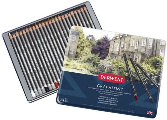 Derwent Graphitint Tinted Graphite Drawing Pencils, Set Of 24, Watersoluble, Professional Quality, 0700803 - Image 2
