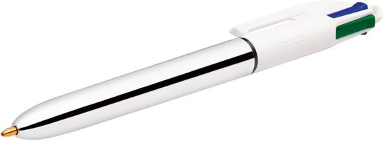 BIC 4 Colours Shine, Multi-coloured Ballpoint Pens, Medium Point (1.0mm) Biro Pens, Assorted Colours, Pack of 3 - Image 2