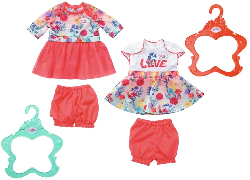 BABY born Trend Baby Dresses 2 Ass. 43cm Doll Clothes Set, Accessories for Dolls (Set of Clothes for Doll 3 Years