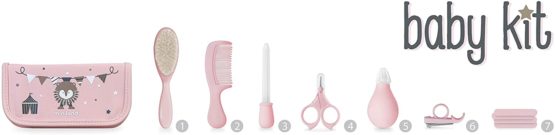 Miniland Complete Home and Travel Baby Care Kit, Pink - Image 3