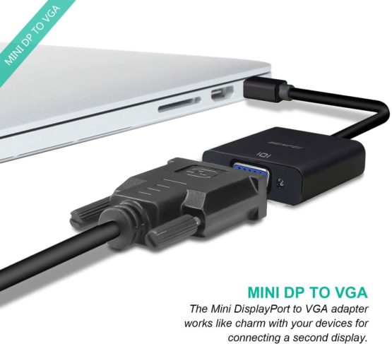 Mini DisplayPort to VGA 2 Pack, Benfei Mini DP Display Port to VGA (Thunderbolt Compatible) Male to Female Adapter for ThinkPad SurfacePro PC - Image 4