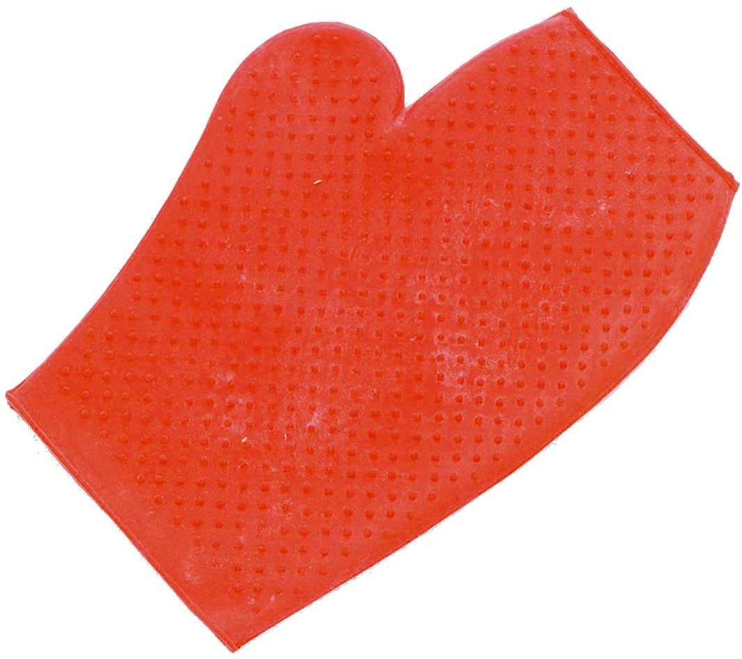 LINCOLN Unisex's mitt A Rubber Grooming Aid in The Form of A Mit for Ease of Use, Red, one size - Image 3