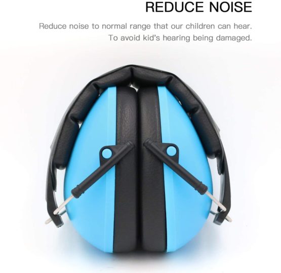Ear Defenders Kids, Lookka Foldable Adjustable Hearing Protection Noise Cancelling Blue Ear Muffs for Children Baby (6 Months to 14 Years Old) - Image 3
