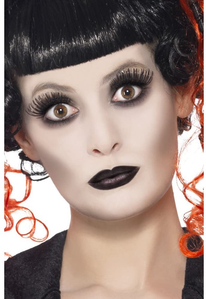 Smiffys Make-Up FX, Gothic Glamour Kit, White Grease, with Face Paint, Lipstick & Eyelashes - Image 3