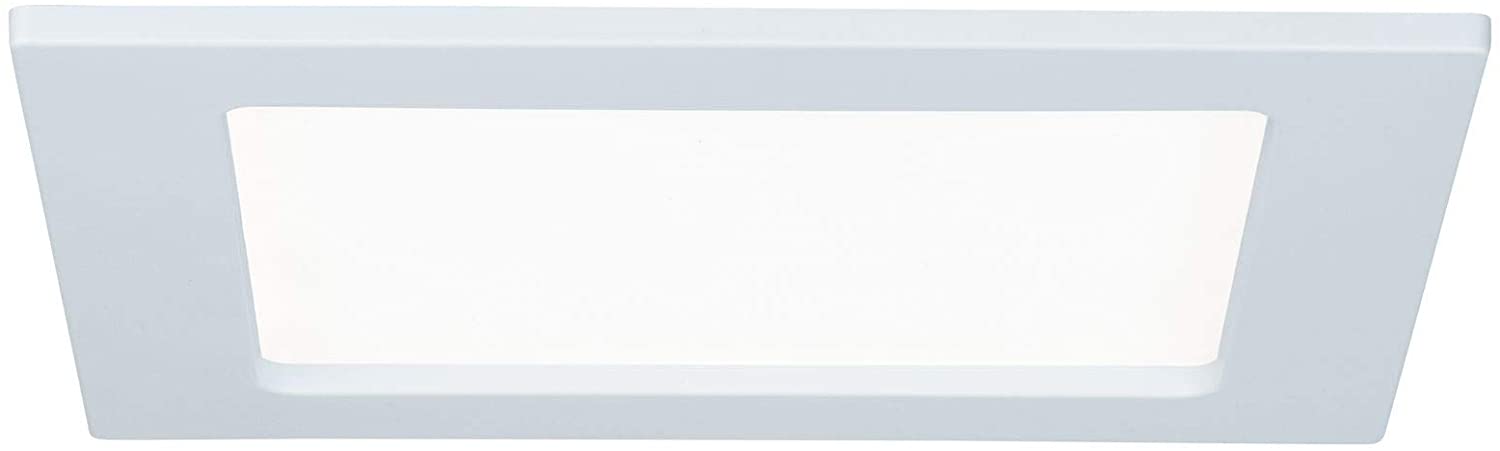 Paulmann 92065 Square Ceiling 4000 K Neutral White LED Panel IP44 Splash Proof Includes Bulb Recessed Light Plastic 12 W