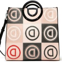 Desigual Women's Bols_Logo Patch Merlo Handbag Beige (Beige)
