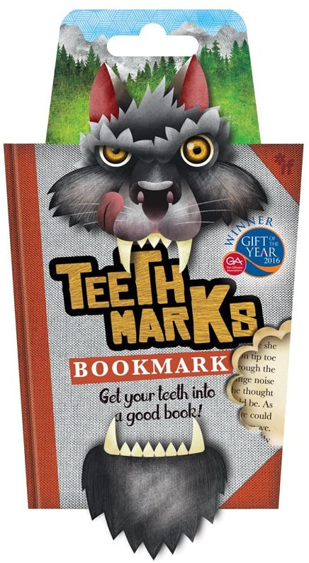 Teeth-Marks Bookmarks-Wolf, Grey
