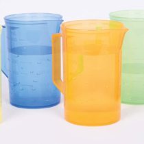 TickiT 73103 Translucent Colour Jug Set, 77 mm Dia, 6 Pieces, Translucent