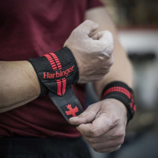 Harbinger Unisex's Redline Weightlifting Line Weight Lifting Wrap, Wrist Stability & Support, Strength Training Equipment, Red/Black, 18"/45cm, Pack of 2, X-Large - Image 4