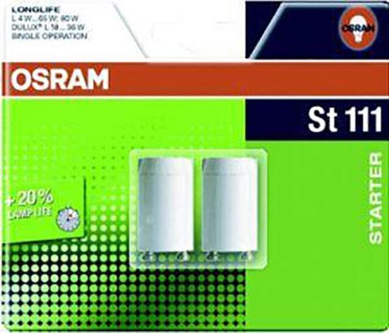 OSRAM Starter 111 Long-life / For independent connection of fluorescent tubes / Pack of 2