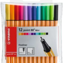 Fineliner - STABILO point 88 Mini Wallet of 12 Assorted Colours