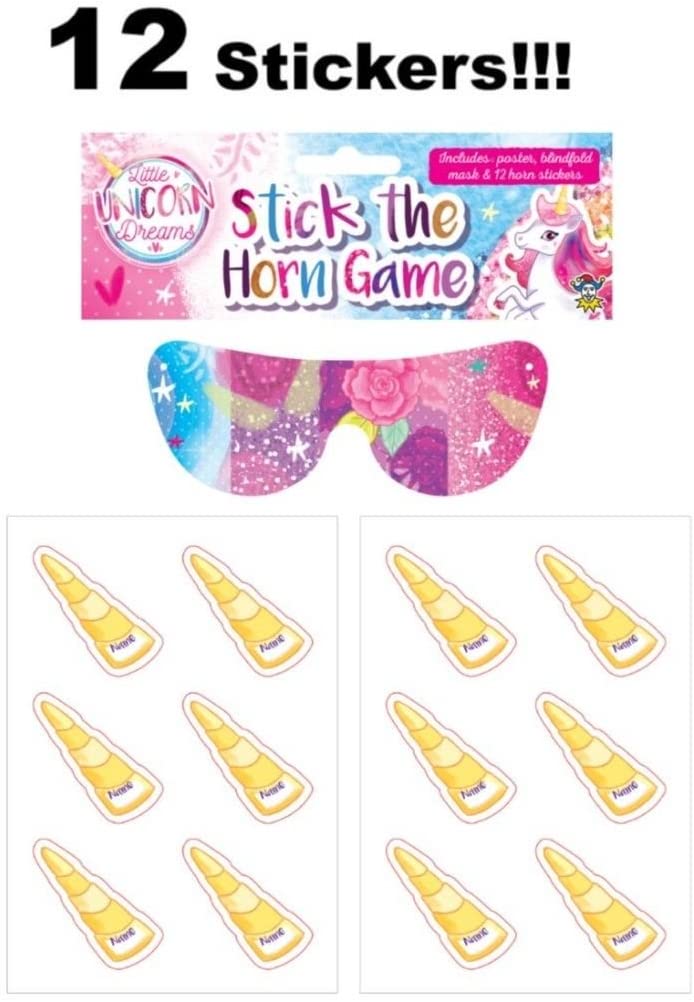 Henbrandt Pin The Horn On The Unicorn Party Game Girls Kids Fairies Accessories Birthday, Multicolor, Small - Image 3