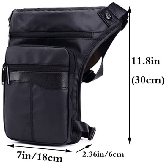 FiveloveTwo Small Waterproof Waist Fanny Pack Tactical Thigh Military Drop Leg Bag Multi-Purpose Racing Camping Hiking Motorcycle Bike Cycling Utility Pouch - Image 2
