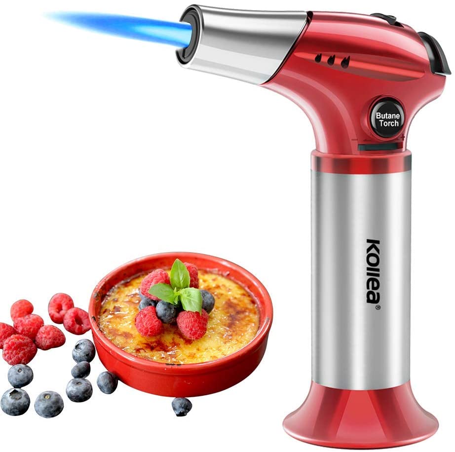 Blow Torch, Kollea Butane Kitchen Lighter, Adjustable Flame [MAX 2400℉] with Safety Lock