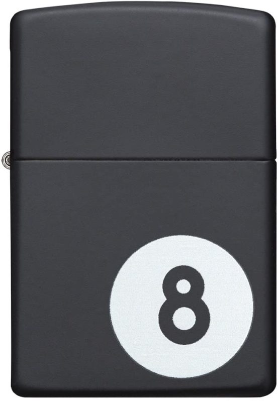 Zippo Men's Windproof Metal Long Lasting LighterBest Fluid Refillable LighterPerfect for Cigarettes Cigars CandlesPocket Lighter Fire StarterBilliards 8 Ball, Black Matte - Image 2