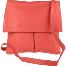 Girly Handbags Italian Leather Double Pocket Crossbody Bag