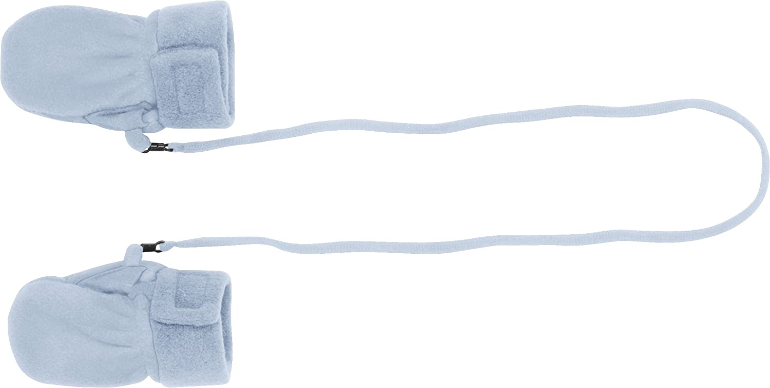Playshoes Unisex Baby Fleece Baby Mittens Gloves, Blue, 6-12 months