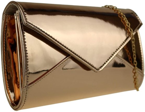 Girly HandBags Plain Glossy Clutch Bag - Image 2