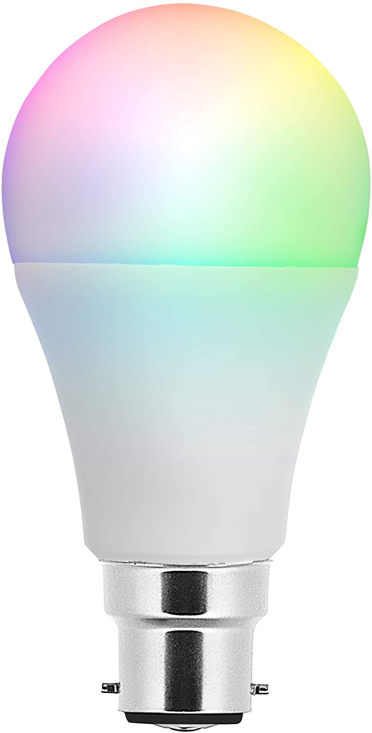 Smartwares Smarthome Pro Smart Bulb, B22-7W, 555 Lumen, Adjustable Coloured Light, 2 pk