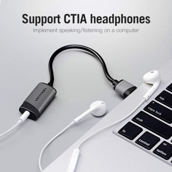 Vention Externe USB Soundkarte, 3,5-mm-Kopfhörerbuchse TRRS Audio Adapter Stereo Headset Mikrofonadapter für PS4, Laptop, Headset, PC, Windows, Headset-Lautsprecher,Raspberry pi - Image 3