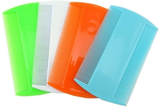 Airsun 4 Pack Flea Lice Combs Grooming Fine Tooth Hair Dandruff Combs Double Sided Health Remedies Repellent Ticks Dogs Cats