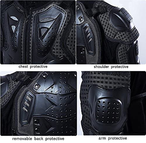 WILDKEN Motorcycle Protective Jacket Motocross Body Armour Motorbike Body Guard ATV Cycling Spine Protector Racing Clothing Protection Gear Enduro Sports Armour Motorcycle Jacket for MTB,Dirt Bike - Image 3