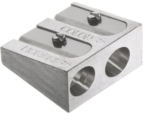 Faber-Castell Artists Metal Sharpener - Dual Hole One Size,Silver,185710