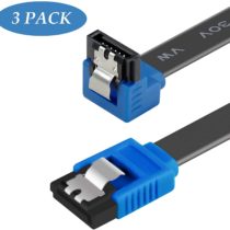 SATA Cable III, Benfei 3 Pack SATA Cable III 6Gbps 90 Degree Right Angle with Locking Latch 18 Inch for SATA HDD, SSD, CD Driver, CD Writer