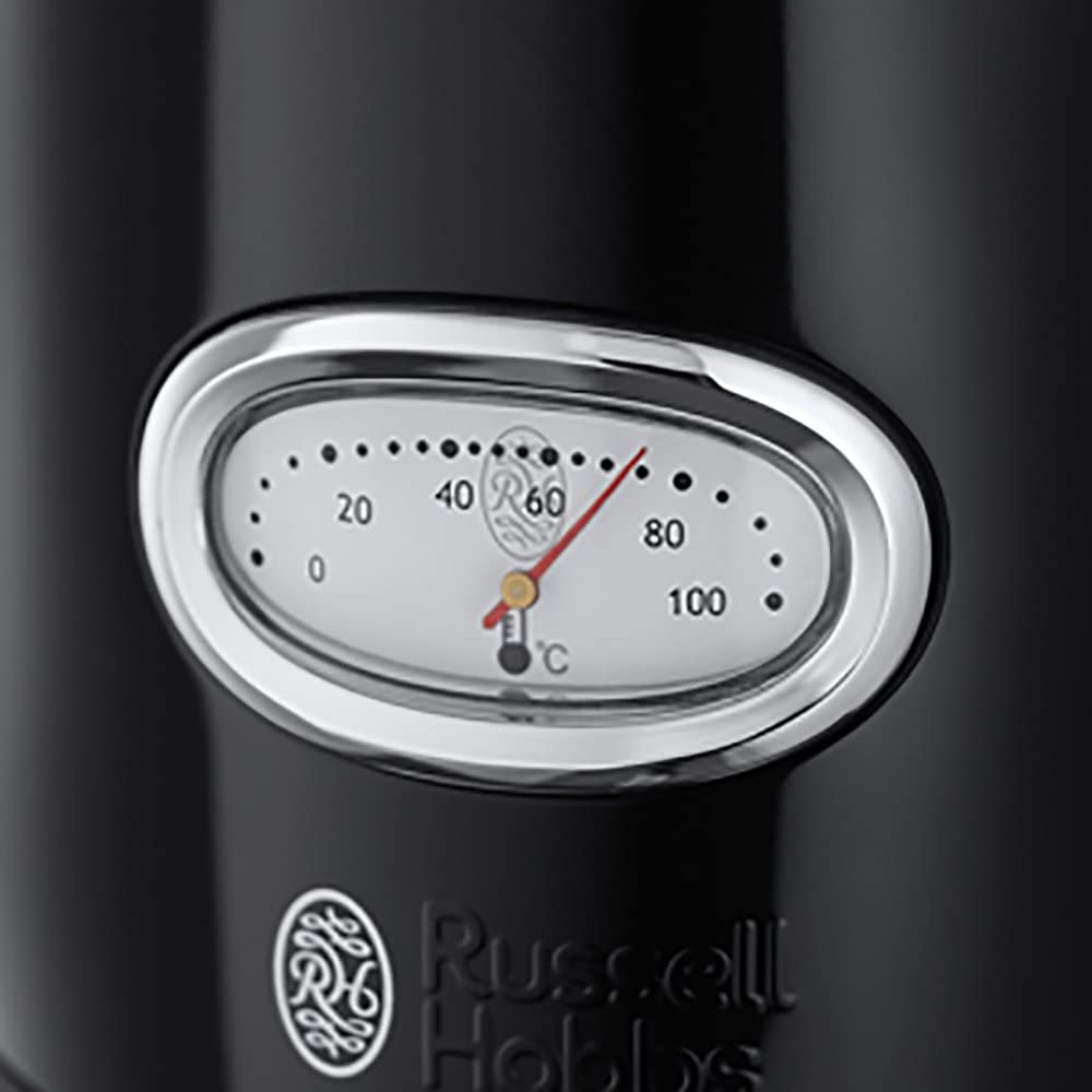 Russell Hobbs Retro Kettle Black, 1.7 Litres - Image 3